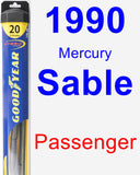 Passenger Wiper Blade for 1990 Mercury Sable - Hybrid