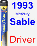 Driver Wiper Blade for 1993 Mercury Sable - Hybrid