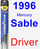 Driver Wiper Blade for 1996 Mercury Sable - Hybrid