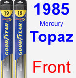 Front Wiper Blade Pack for 1985 Mercury Topaz - Hybrid