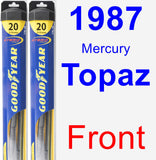 Front Wiper Blade Pack for 1987 Mercury Topaz - Hybrid