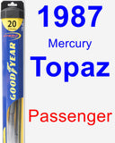 Passenger Wiper Blade for 1987 Mercury Topaz - Hybrid
