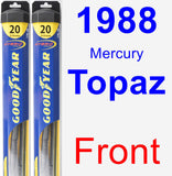 Front Wiper Blade Pack for 1988 Mercury Topaz - Hybrid