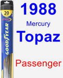 Passenger Wiper Blade for 1988 Mercury Topaz - Hybrid