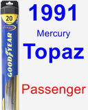 Passenger Wiper Blade for 1991 Mercury Topaz - Hybrid