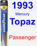Passenger Wiper Blade for 1993 Mercury Topaz - Hybrid