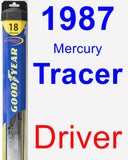 Driver Wiper Blade for 1987 Mercury Tracer - Hybrid