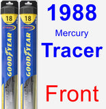 Front Wiper Blade Pack for 1988 Mercury Tracer - Hybrid