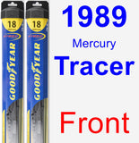 Front Wiper Blade Pack for 1989 Mercury Tracer - Hybrid