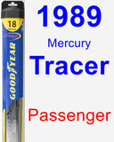 Passenger Wiper Blade for 1989 Mercury Tracer - Hybrid