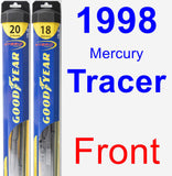 Front Wiper Blade Pack for 1998 Mercury Tracer - Hybrid