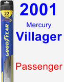 Passenger Wiper Blade for 2001 Mercury Villager - Hybrid