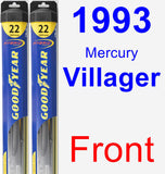 Front Wiper Blade Pack for 1993 Mercury Villager - Hybrid