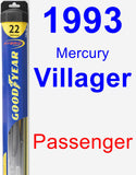 Passenger Wiper Blade for 1993 Mercury Villager - Hybrid