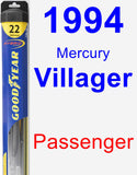 Passenger Wiper Blade for 1994 Mercury Villager - Hybrid