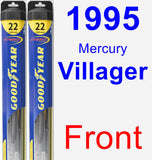 Front Wiper Blade Pack for 1995 Mercury Villager - Hybrid