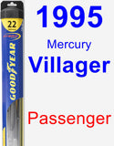 Passenger Wiper Blade for 1995 Mercury Villager - Hybrid
