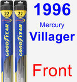 Front Wiper Blade Pack for 1996 Mercury Villager - Hybrid
