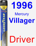 Driver Wiper Blade for 1996 Mercury Villager - Hybrid