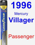 Passenger Wiper Blade for 1996 Mercury Villager - Hybrid