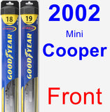 Front Wiper Blade Pack for 2002 Mini Cooper - Hybrid