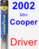 Driver Wiper Blade for 2002 Mini Cooper - Hybrid