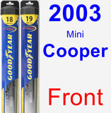 Front Wiper Blade Pack for 2003 Mini Cooper - Hybrid
