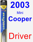 Driver Wiper Blade for 2003 Mini Cooper - Hybrid
