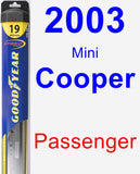 Passenger Wiper Blade for 2003 Mini Cooper - Hybrid