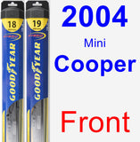 Front Wiper Blade Pack for 2004 Mini Cooper - Hybrid