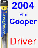 Driver Wiper Blade for 2004 Mini Cooper - Hybrid