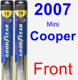 Front Wiper Blade Pack for 2007 Mini Cooper - Hybrid