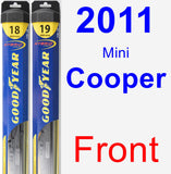 Front Wiper Blade Pack for 2011 Mini Cooper - Hybrid