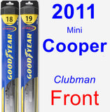 Front Wiper Blade Pack for 2011 Mini Cooper - Hybrid