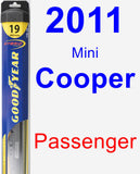 Passenger Wiper Blade for 2011 Mini Cooper - Hybrid