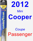 Passenger Wiper Blade for 2012 Mini Cooper - Hybrid