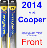 Front Wiper Blade Pack for 2014 Mini Cooper - Hybrid