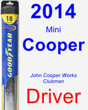 Driver Wiper Blade for 2014 Mini Cooper - Hybrid