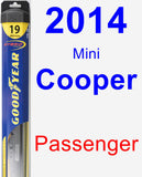 Passenger Wiper Blade for 2014 Mini Cooper - Hybrid