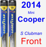 Front Wiper Blade Pack for 2014 Mini Cooper - Hybrid