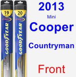 Front Wiper Blade Pack for 2013 Mini Cooper Countryman - Hybrid