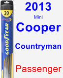 Passenger Wiper Blade for 2013 Mini Cooper Countryman - Hybrid