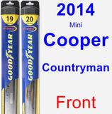 Front Wiper Blade Pack for 2014 Mini Cooper Countryman - Hybrid