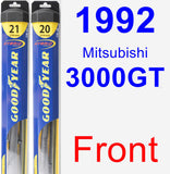 Front Wiper Blade Pack for 1992 Mitsubishi 3000GT - Hybrid
