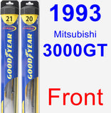 Front Wiper Blade Pack for 1993 Mitsubishi 3000GT - Hybrid