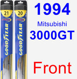 Front Wiper Blade Pack for 1994 Mitsubishi 3000GT - Hybrid