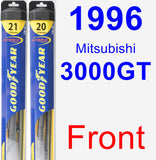 Front Wiper Blade Pack for 1996 Mitsubishi 3000GT - Hybrid