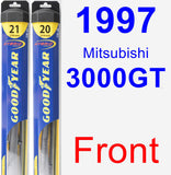 Front Wiper Blade Pack for 1997 Mitsubishi 3000GT - Hybrid