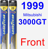 Front Wiper Blade Pack for 1999 Mitsubishi 3000GT - Hybrid