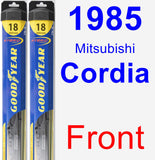 Front Wiper Blade Pack for 1985 Mitsubishi Cordia - Hybrid